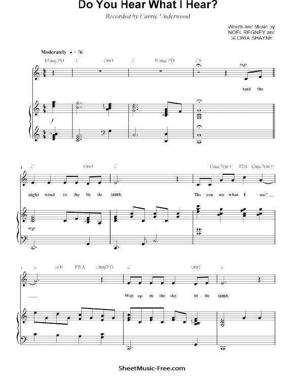 Do You Hear What I Hear？ - Free Sheet Music for All Instruments