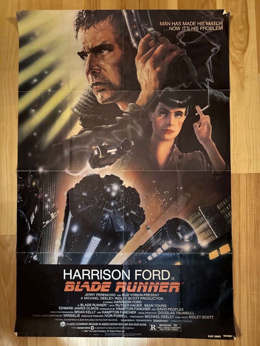 Vintage Blade Runner Original Film Poster – 1982 US Release Collectible