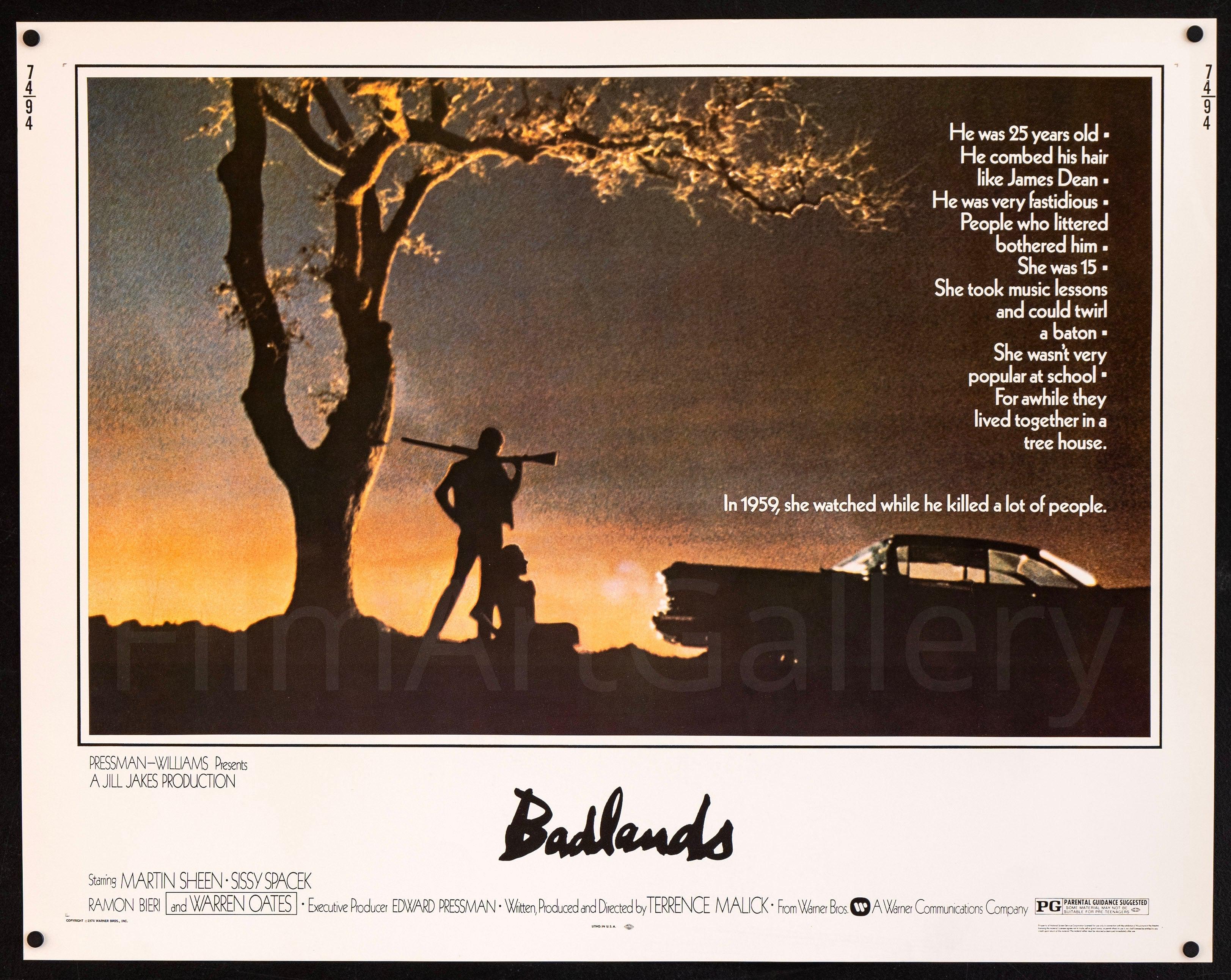 Badlands Film Poster - Original 1973 Movie Art for Collectors