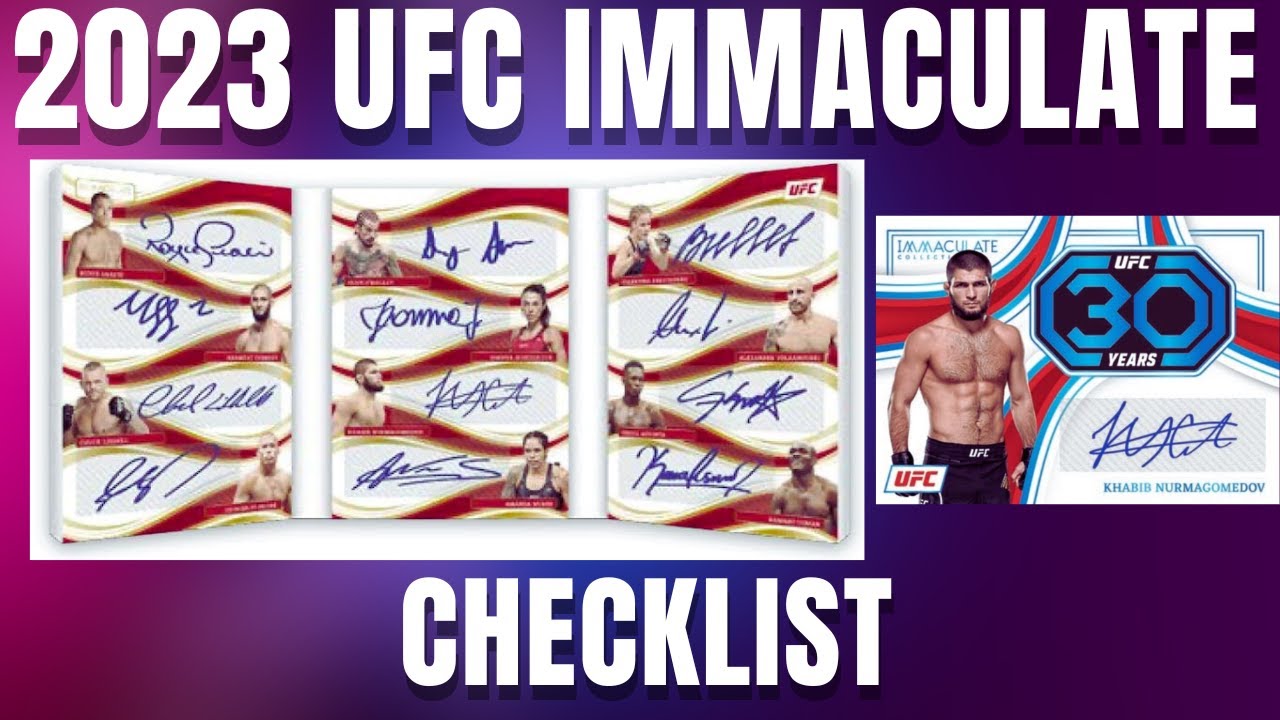 2023 ufc immaculate checklist