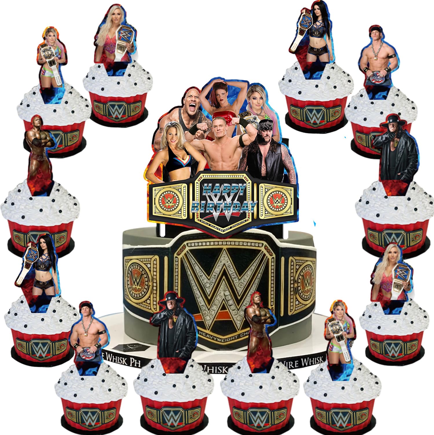 Shop WWE Cake Toppers – Custom Wrestling Party Decorations