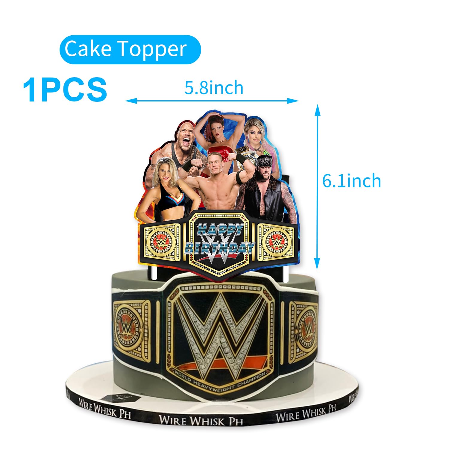 Shop WWE Cake Toppers – Custom Wrestling Party Decorations