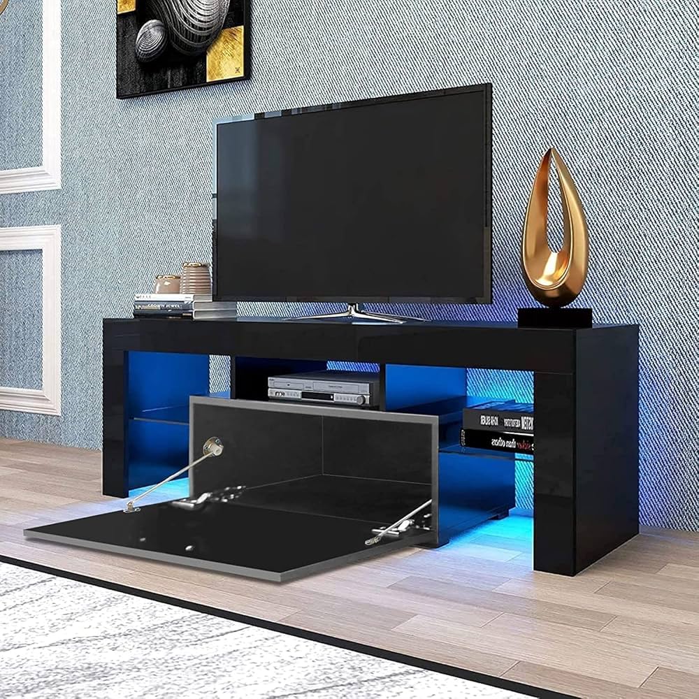 Stylish Accent TV Stand for 55-Inch TVs: Contemporary Storage Solutions