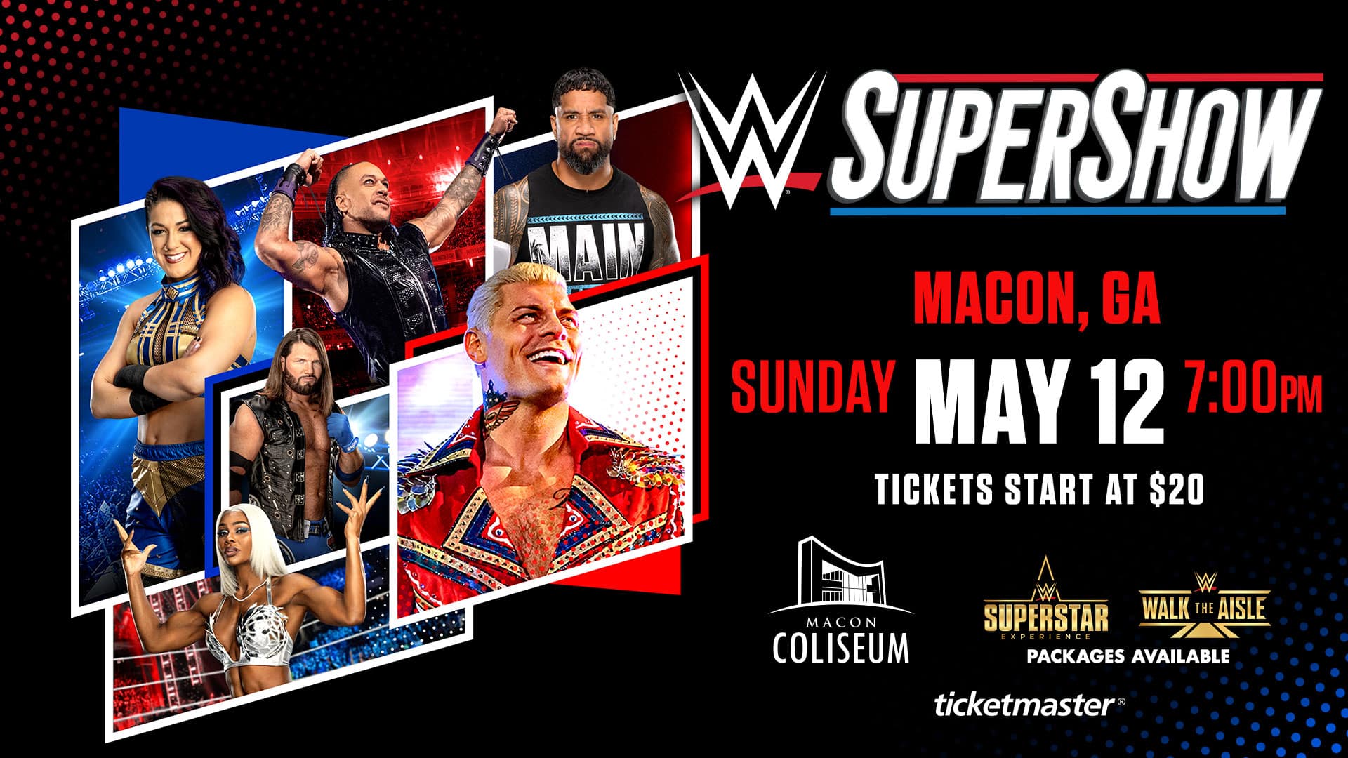 Experience WWE Live in Macon, GA: May 12th SuperShow at the Coliseum