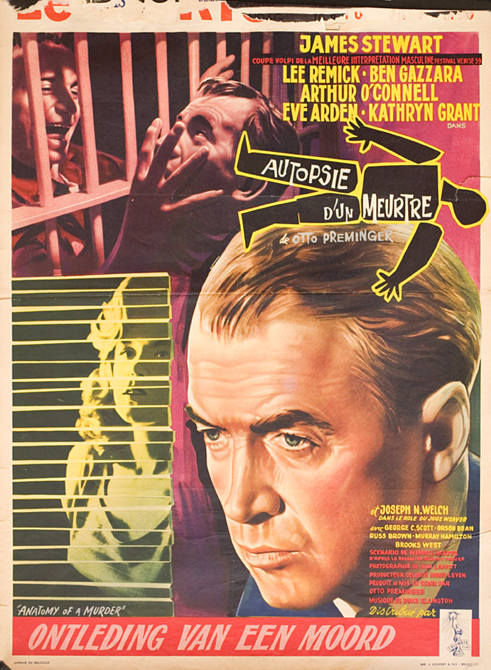 Explore the Iconic Anatomy of a Murder Movie Poster from 1959