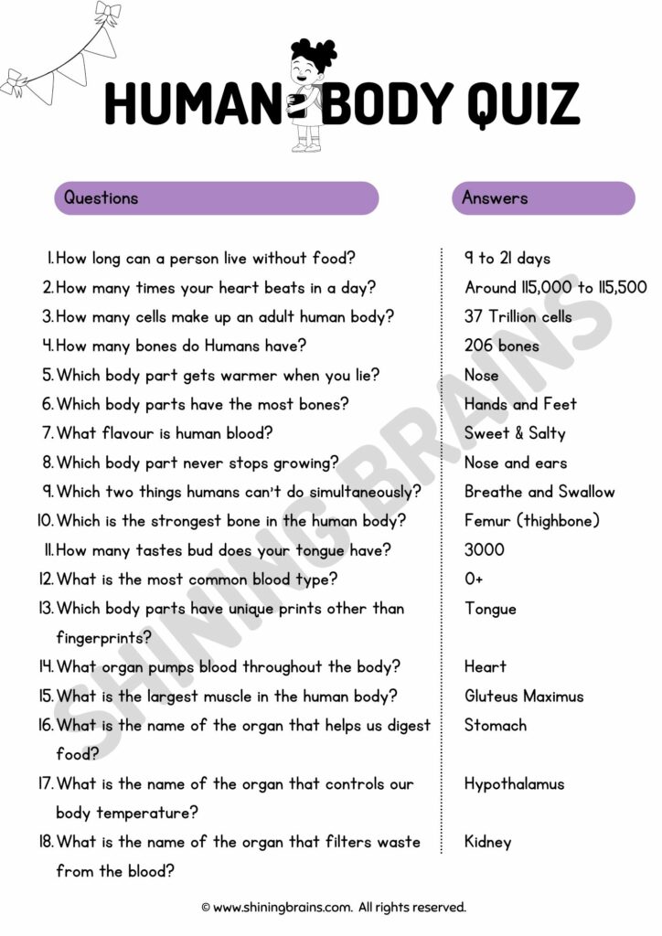 Engaging Trivia Quizzes for 10-12 Year Olds with Answers – Free PDF