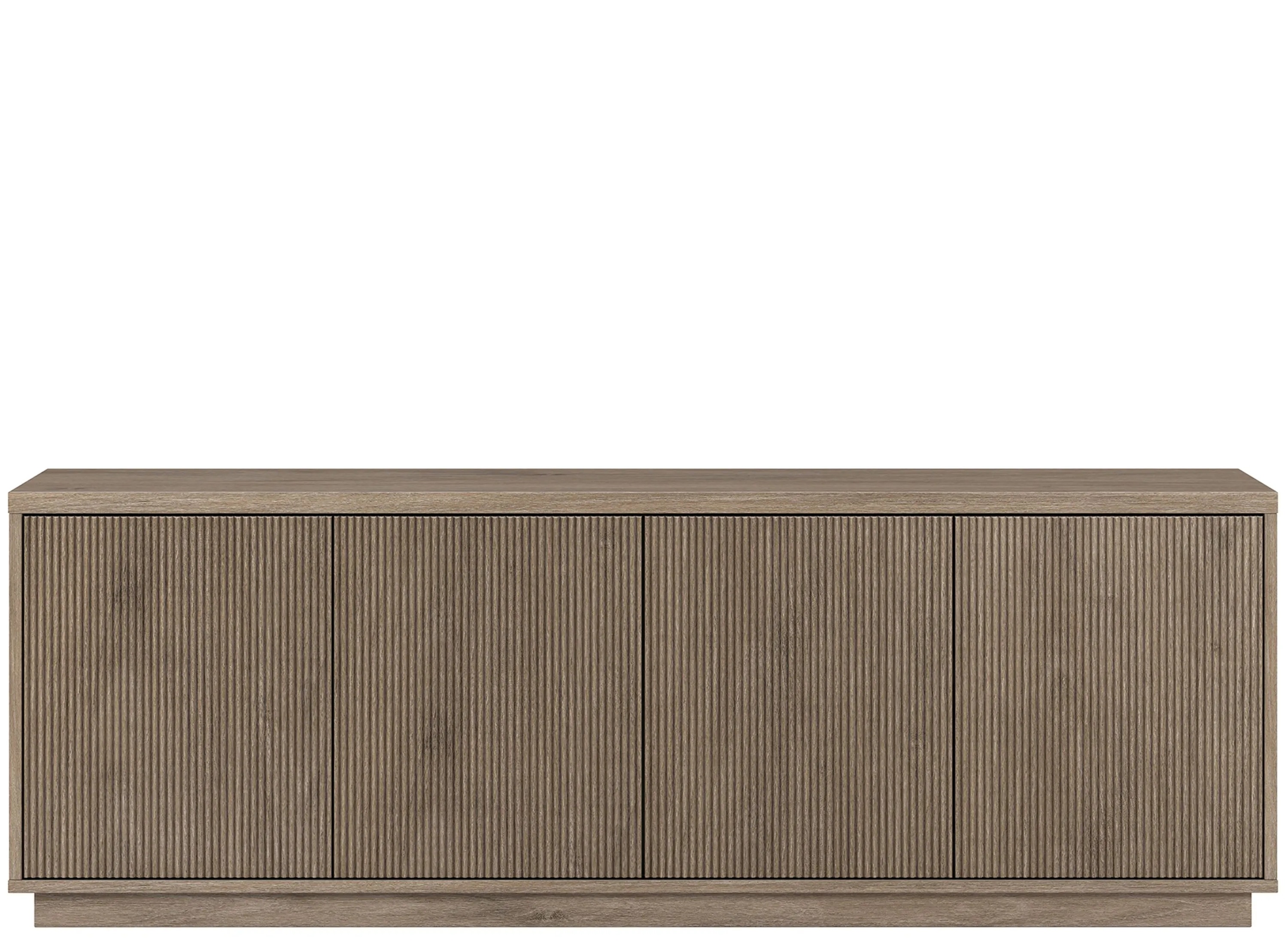 Discover the Aria TV Stand: Textured Doors and Wood Finish for a Statement Piece