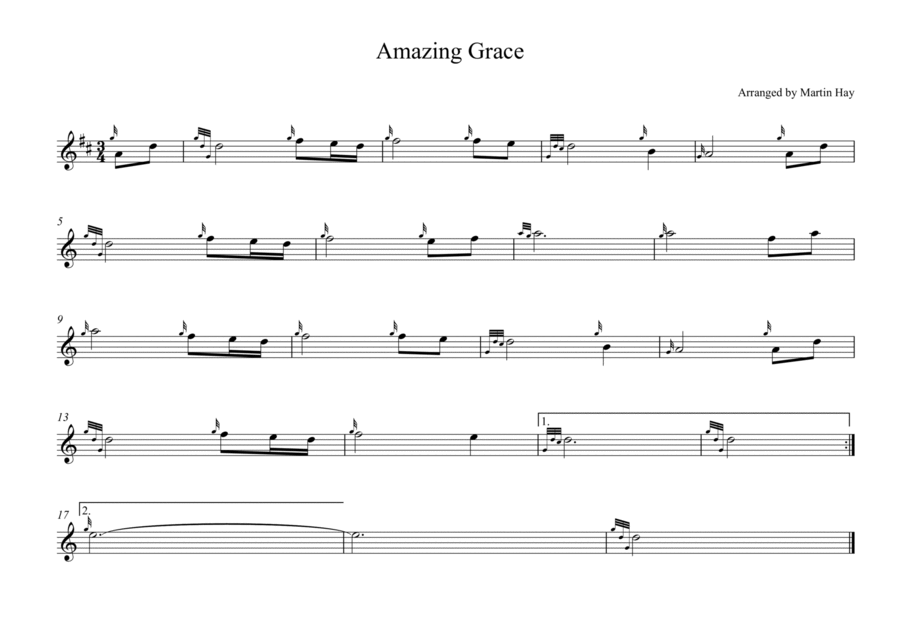 Get Your Amazing Grace Bagpipe Sheet Music Now - Various Arrangements