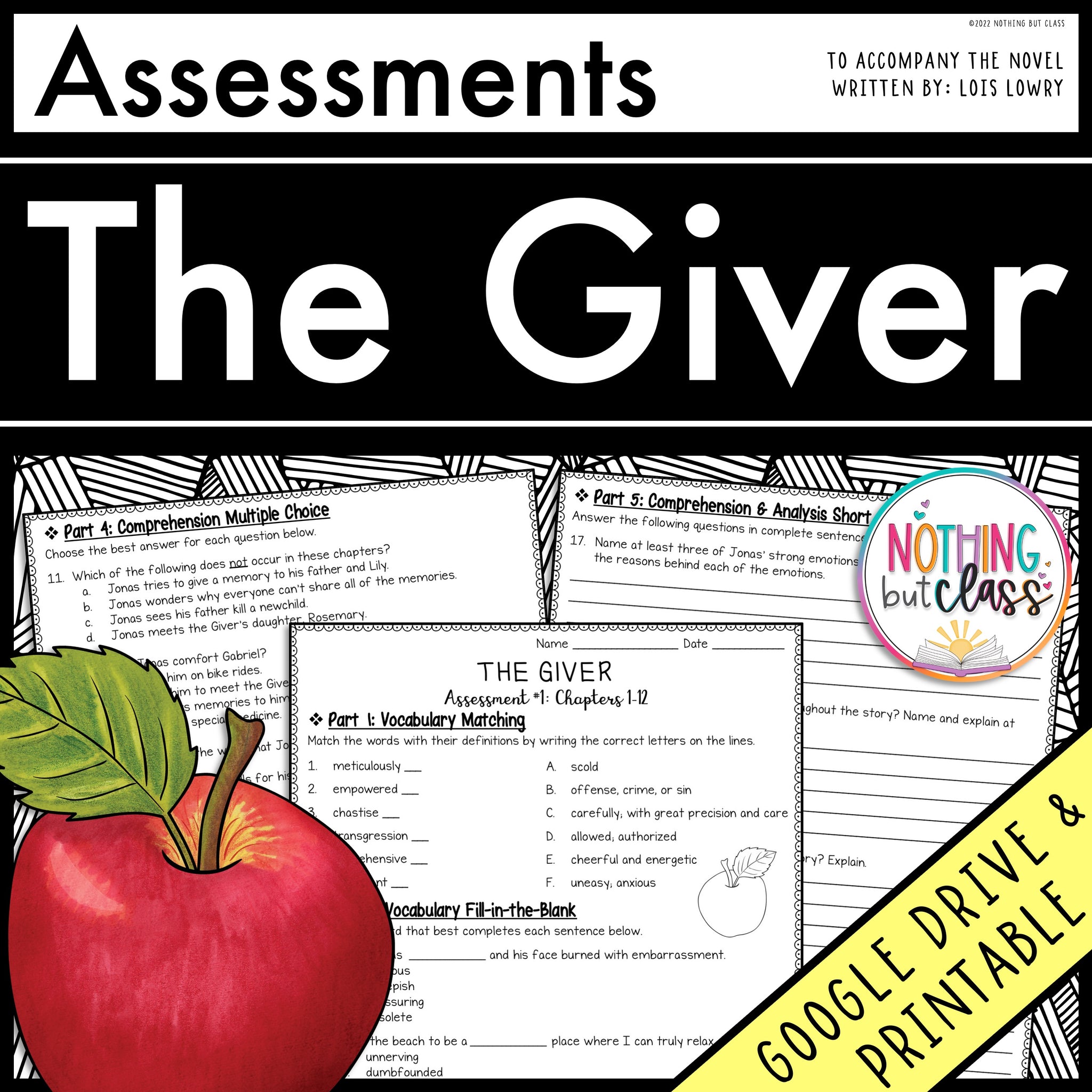 The Giver Tests and Quizzes: Easy Ways to Check Your Understanding