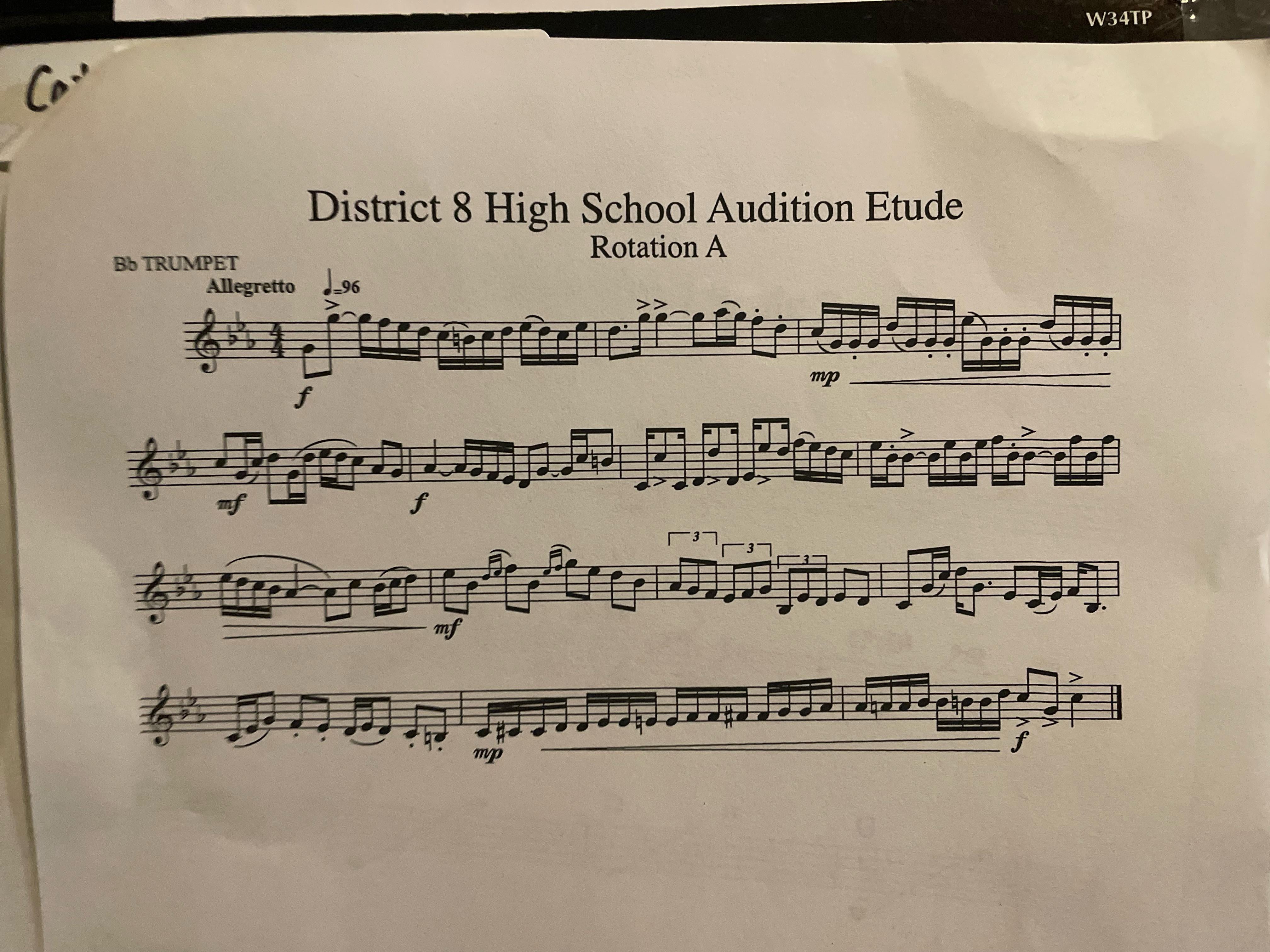 Easy Guide to All District Band Music Auditions