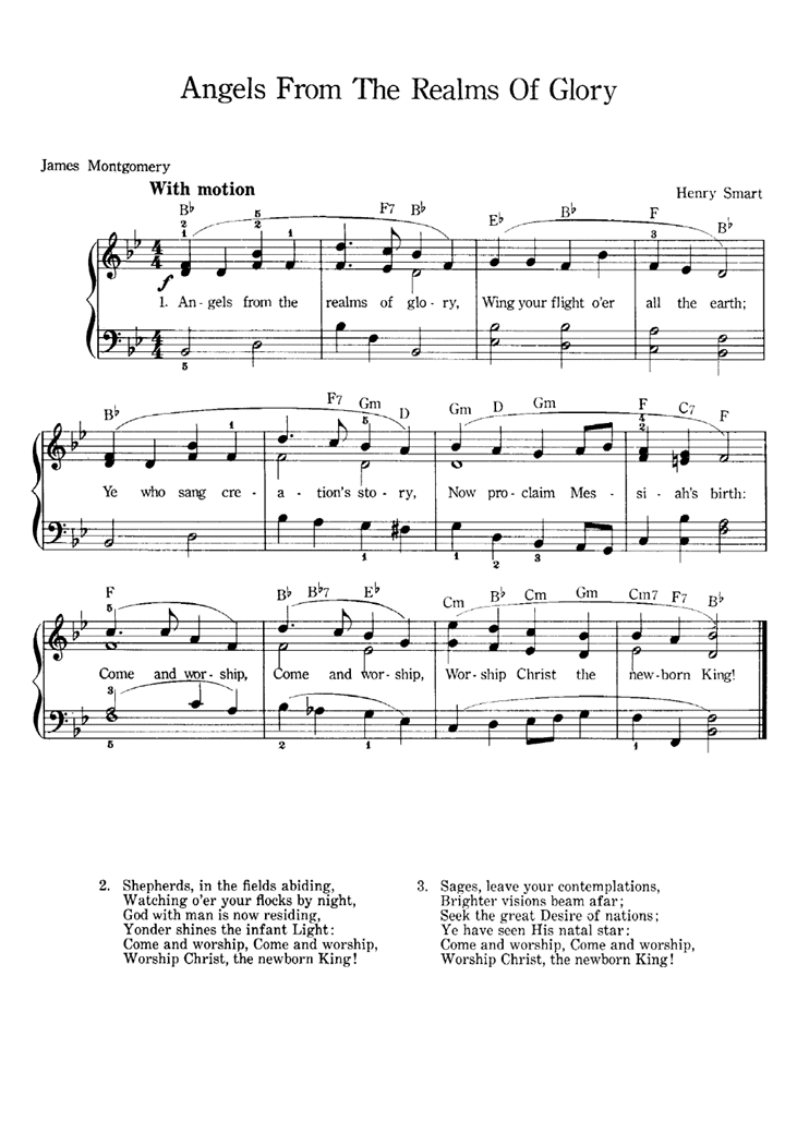 Simple Angels in the Realms of Glory Sheet Music: Find Your Level and Start Playing