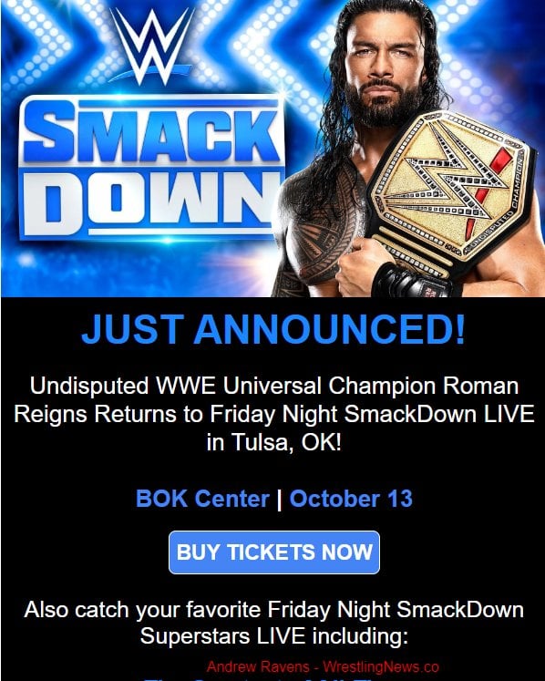 WWE Returns to Tulsa Oklahoma: Get Your Tickets Now