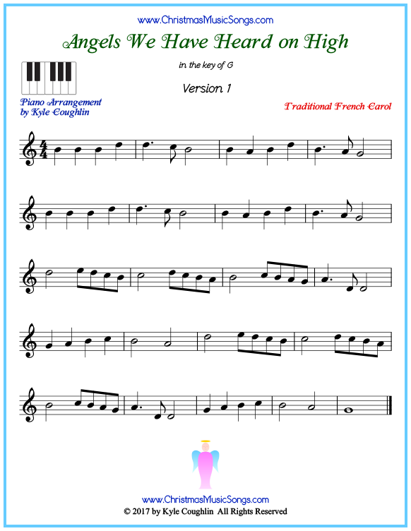 Get Angels Heard on High Sheet Music Now: Free and Easy Versions Here!