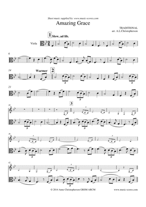 Get Your Amazing Grace Viola Music Sheet (Beginner and Intermediate)