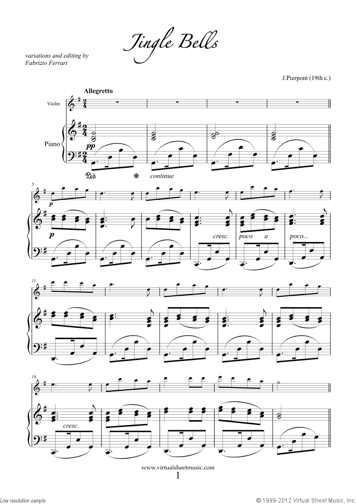 Advanced Violin Christmas Sheet Music: Special & Unique Arrangements