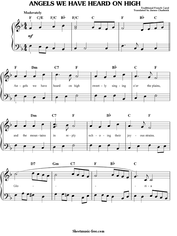 Angels We Have Heard on High Music Sheet Free: Download Easy Sheet Music Now