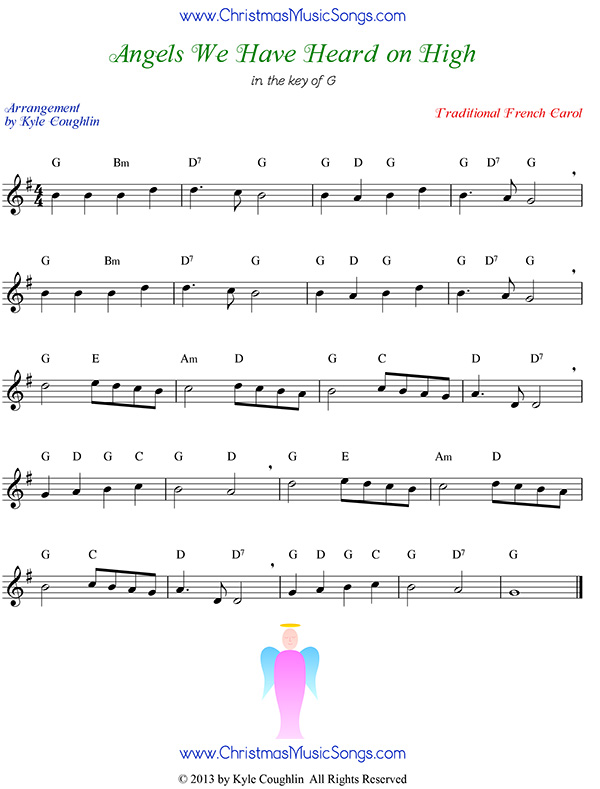 Get Angels Heard on High Sheet Music Now: Free and Easy Versions Here!