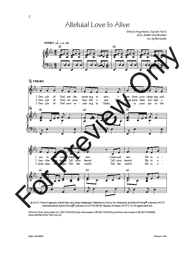 Print Alleluia Love Is Alive Sheet Music: Quick and Easy Guide