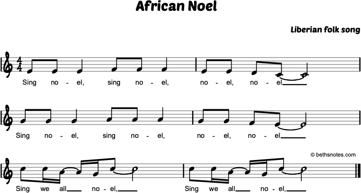 Printable African Noel Sheet Music  Traditional Arrangements