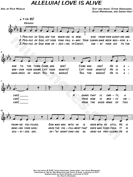 Print Alleluia Love Is Alive Sheet Music: Quick and Easy Guide