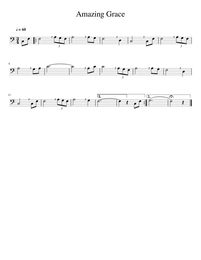 Find Amazing Grace Trombone Sheet Music Here: Easy to Read Versions for You