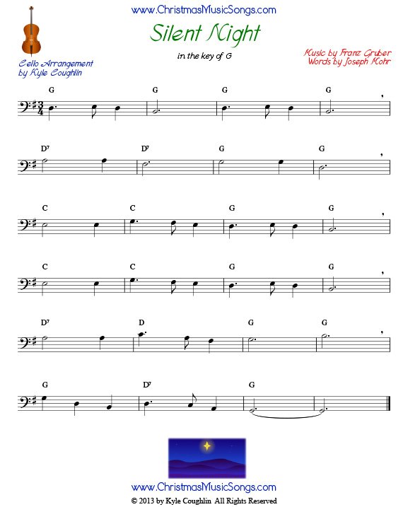 Download Cello Sheet Music Silent Night: Discover Simplified Versions for All Skill Levels