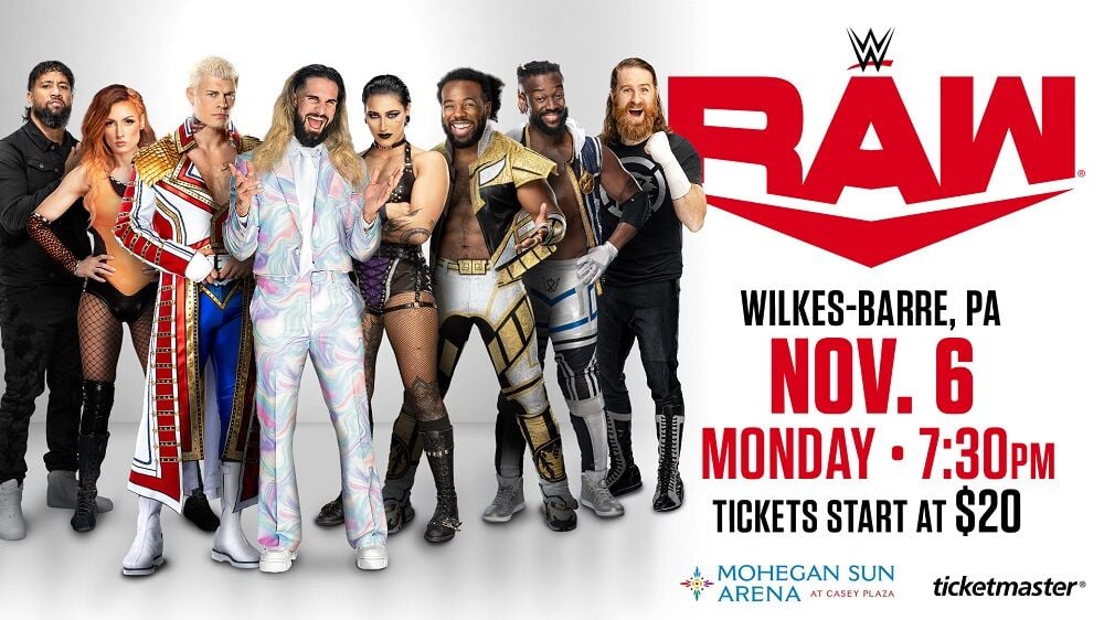 WWE Raw Live from Wilkes-Barre, PA: Dont Miss a Single Moment