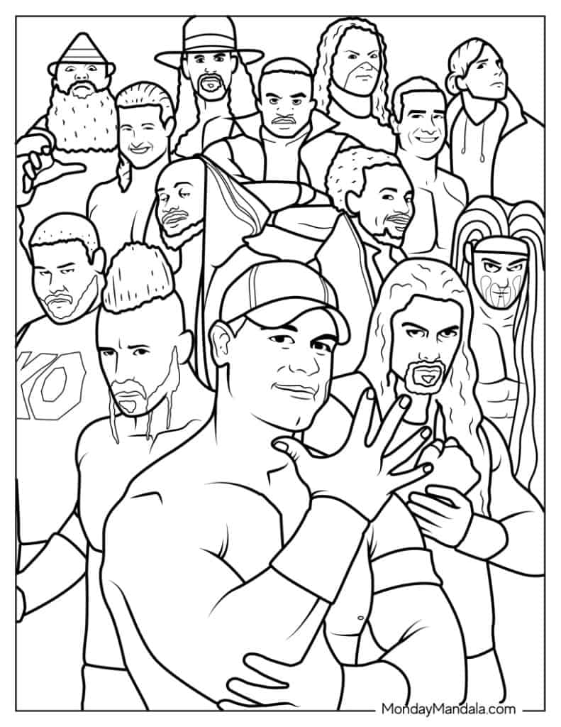 WWE Coloring Book Fun: Easy Pages for Every Wrestling Fan!