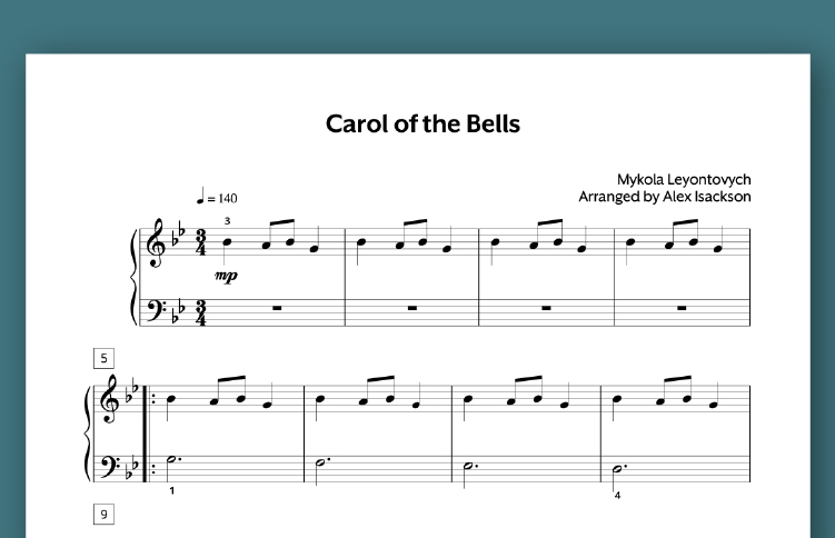 Carol of the Bells Sheet Music Xylophone: Learn to Play Step by Step Tutorial