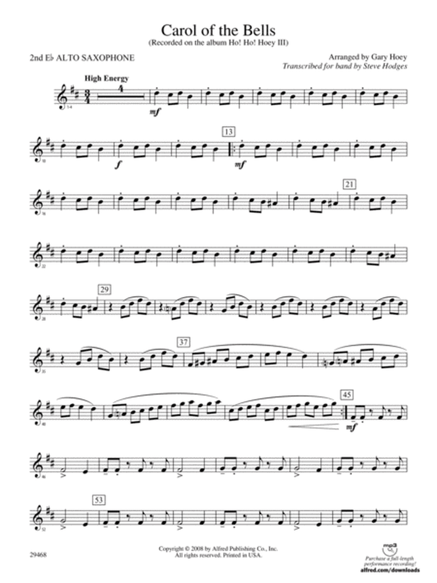 Carol of the Bells Sheet Music Alto Saxophone (Best Places to Download)